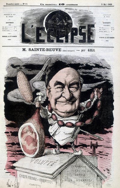 Sainte-Beuve (Sainte-Beuve) (vrije eter) - Cartoon door Gill, in 