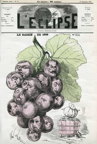 De druif van 1868 door Andre Gill