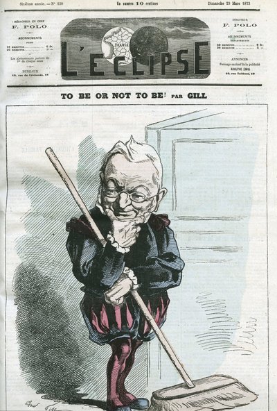 Zijn of niet zijn, cartoon door Adolphe Thiers (1797-1877), Franse staatsman. Omslag in 