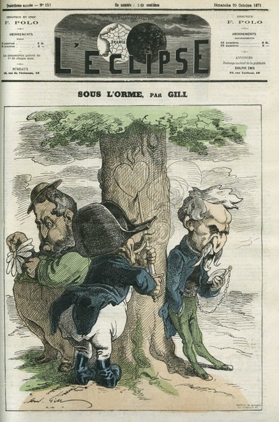 Onder de iep, Napoleon III, Emile Ollivier wachten, dit zijn de hoofdrolspelers van de nederlaag van Sedan. Omslag in 