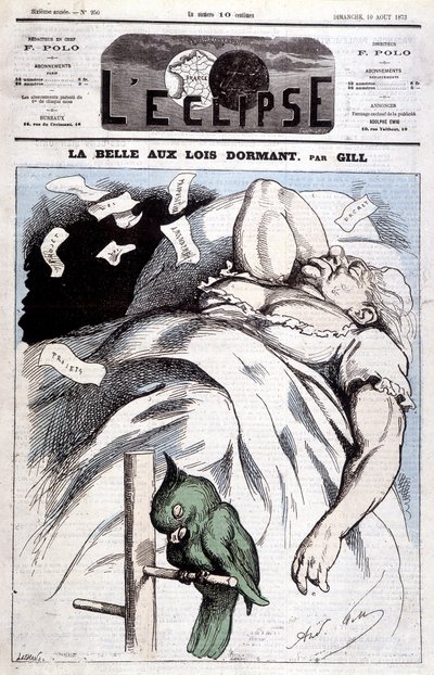 Victoria karikatuur in "Doornroosje" - door Gill, in "L