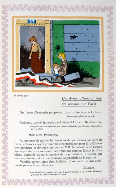 Duitse bombardementen op Parijs, 30 augustus 1914, 1919 door Andre Helle