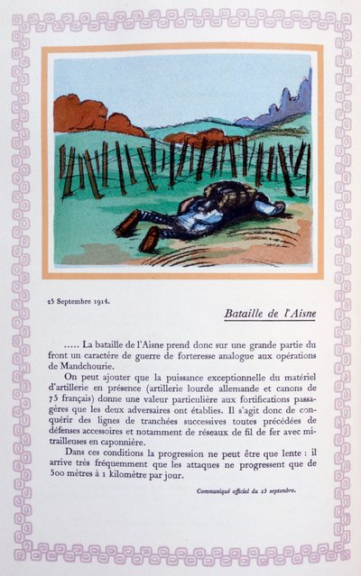 De Slag bij de Aisne, 25 september 1914, 1919 door Andre Helle