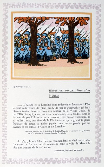 De intocht van Franse troepen in Metz, 19 november 1918, 1919 door Andre Helle