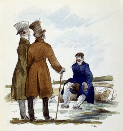Illustratie door André Mare (1885-1932) voor de roman De Kolonel Chabert door Honoré de Balzac door Andre Mare