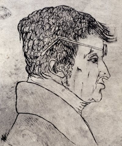 Zelfportret van Andre-Marie Ampere door Andre Marie Ampere