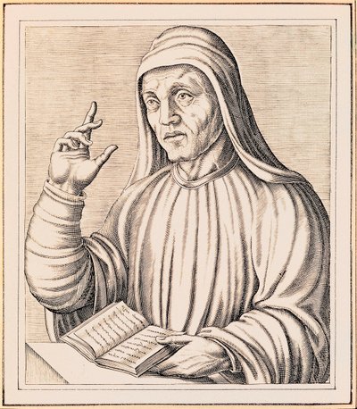 Portret van Alcuin door Andre Thevet