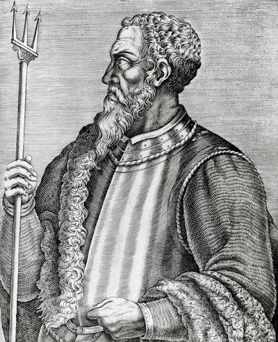 Portret van Andrea Doria (1466-1560), Italiaanse admiraal en politicus, gravure uit Les Vrais pourtraits et Vies des Hommes illustres door Andre Thevet