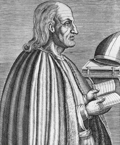 Portret van Anselmus van Canterbury, ook bekend als Anselmus van Aosta (1033-1109), heilige, theoloog en kerkleraar, aartsbisschop van Canterbury, gravure uit 1584 door Andre Thevet (1502-1590) door Andre Thevet
