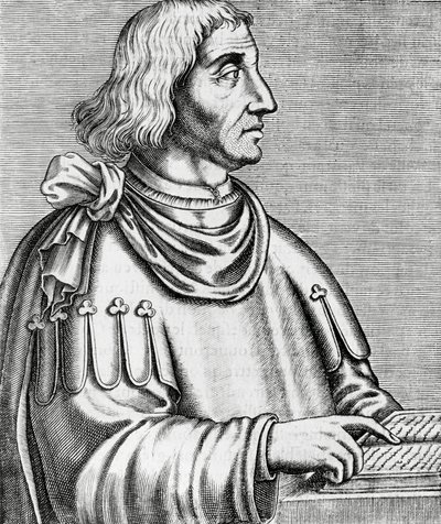 Portret van Philippes de Commines (ca. 1445-ca. 1512), historicus en diplomaat, gravure uit Les Vrais pourtraits et Vies des Hommes illustres door Andre Thevet