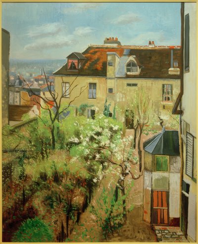 De tuin van het huis van Utrillo door Andre Utter