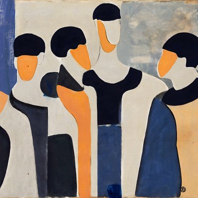 Moderne abstracte figuren door André Viana
