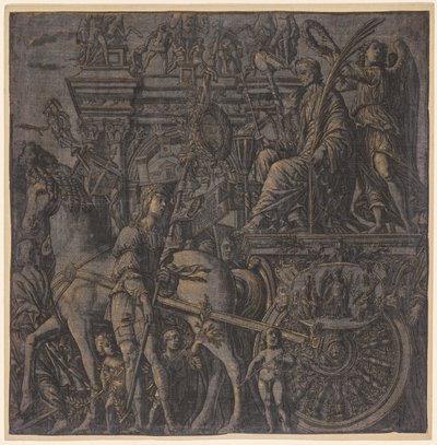 De Triomf van Julius Caesar: Caesar Triomfantelijk door Andrea Andreani