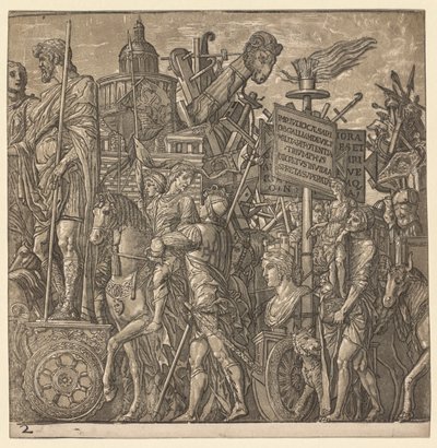 De Triomf van Julius Caesar: Kolossale Beelden en Belegeringsuitrusting, 1593-99 door Andrea Andreani