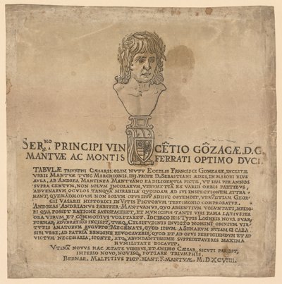De Triomf van Julius Caesar: Frontispice door Andrea Andreani