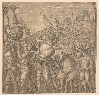 De Triomf van Julius Caesar: Soldaten die Vazen Dragen door Andrea Andreani