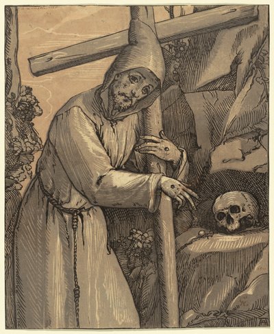 Sint Franciscus van Assisi door Andrea Andreani, after Alessandro Casolani