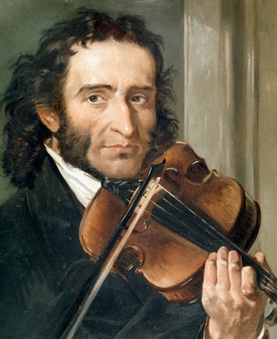 Portret van Nicolo Paganini door Andrea Cefaly