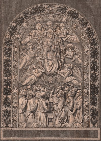 Hemelvaart van de Maagd, door Werkplaats van Andrea della Robbia, Pinacoteca di Citta di Castello, Umbrië, Italië, houtsnede uit Le cento citta d