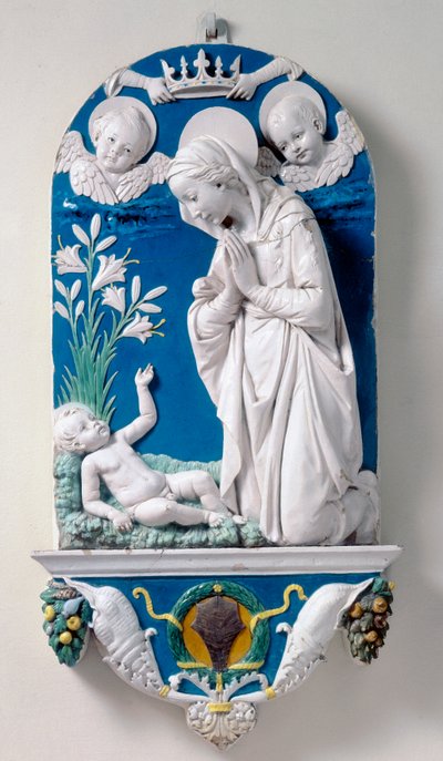 Madonna van de Lelies, Aanbidding van het Kind door Andrea Della Robbia