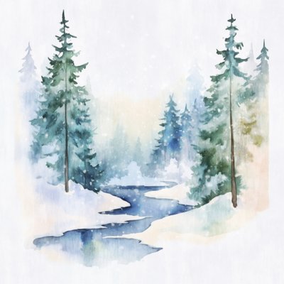 Vredig winterbos door Andrea Haase