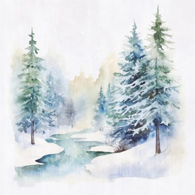 Winterbeek in het bos door Andrea Haase