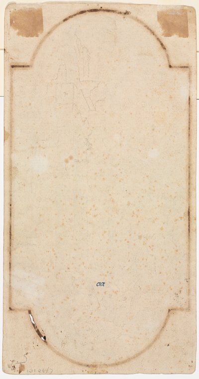Fragment van een Boog (tracering van recto) (verso) door Andrea Locatelli