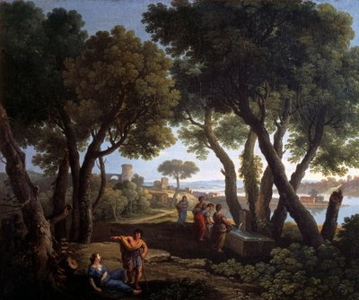Landschap met vrouwen bij een put door Andrea Locatelli