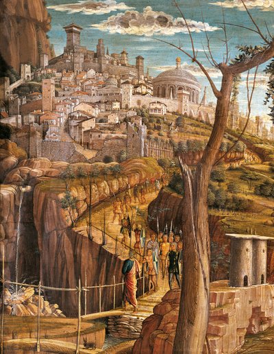 Agonie in de tuin (detail) door Andrea Mantegna