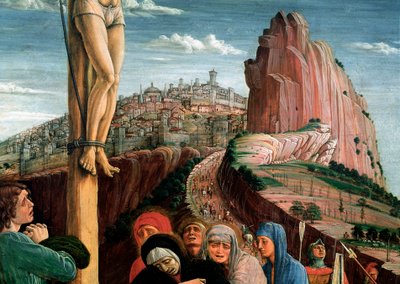 Altaarstuk van San Zeno: kruisiging. Detail door Andrea Mantegna