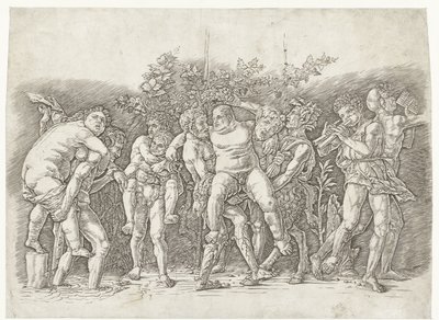 Bacchanaal met Silenus door Andrea Mantegna
