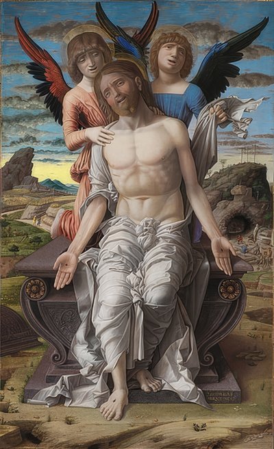 Christus als Man van Smarten door Andrea Mantegna