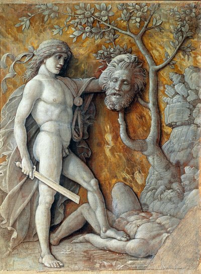 David met het hoofd van Goliath door Andrea Mantegna