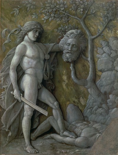 David met het Hoofd van Goliath door Andrea Mantegna