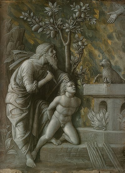 Het offer van Isaak. Omstreeks 1490-95 door Andrea Mantegna