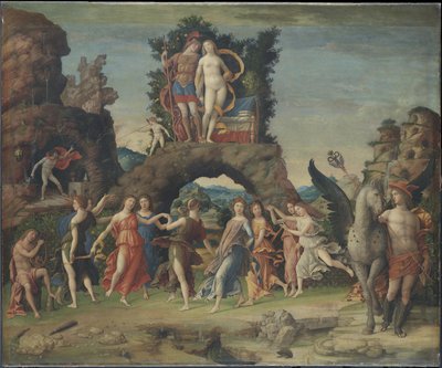 German: Der Parnaß, Detail Parnassus door Andrea Mantegna