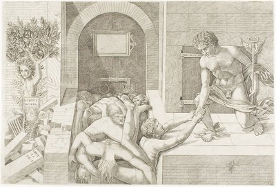 Onwetendheid en Mercurius door Andrea Mantegna