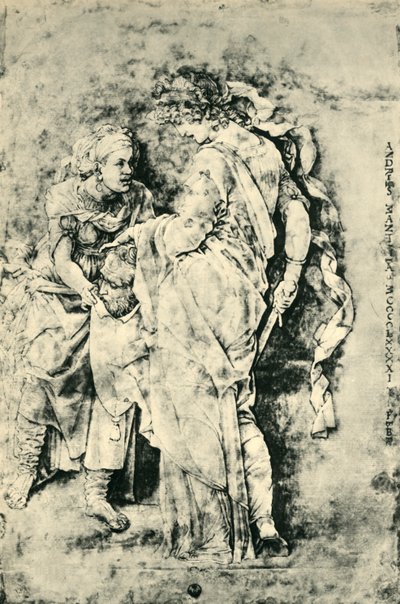 Judith met het hoofd van Holofernes, 1490-1495 door Andrea Mantegna