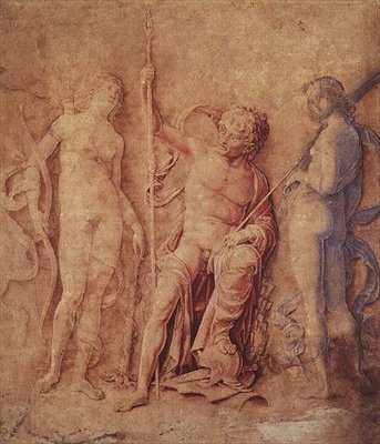 Mars, Diana en Iris (?) 1446-1506 door Andrea Mantegna