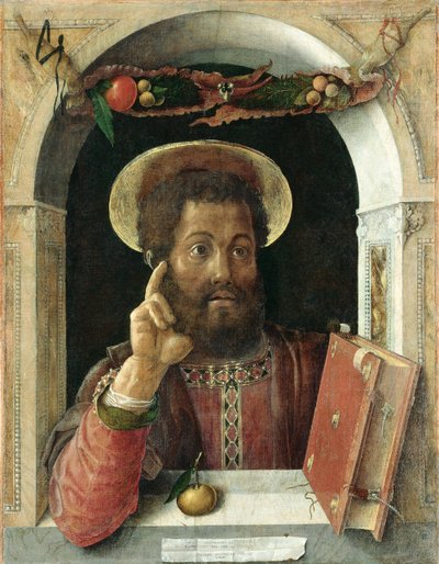 Sint Marcus de Evangelist, ca.1450 door Andrea Mantegna