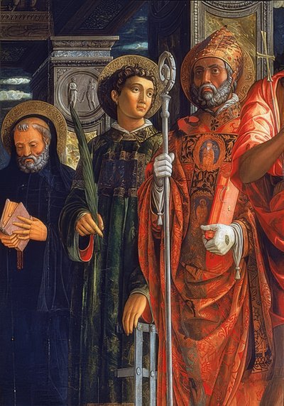 San-Zeno-Altaar (detail) door Andrea Mantegna