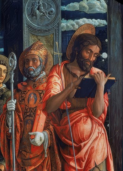 San-Zeno-altaar (detail) door Andrea Mantegna