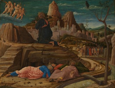 De lijdensweg in de hof van Getsemane door Andrea Mantegna