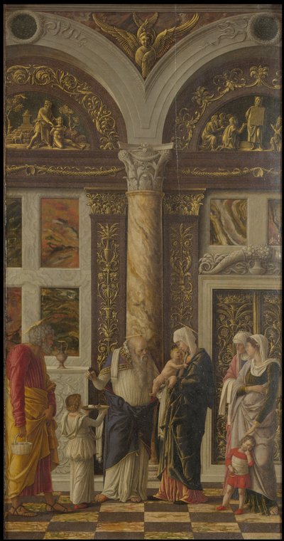 De besnijdenis Trittico degli Uffizi Uffizi drieluik, rechter paneel, ca. 1463-1464 door Andrea Mantegna