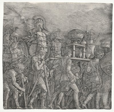 De Triomfen van Caesar: De Borstplaatdragers door Andrea Mantegna