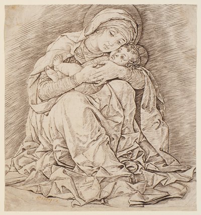 De Maagd en het Kind door Andrea Mantegna