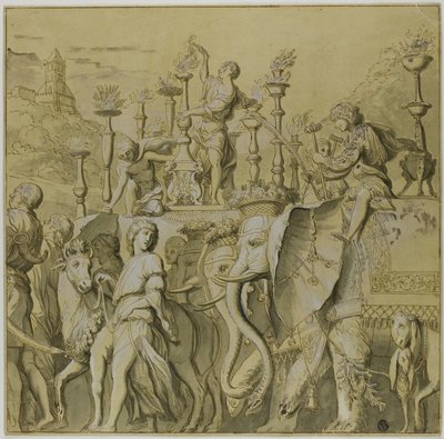 Triomfen van Julius Caesar: Canvas nr. V door Andrea Mantegna