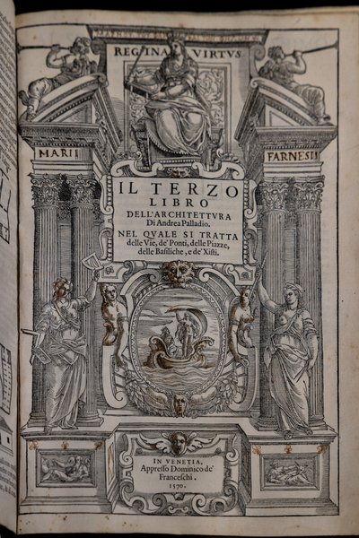 Pagina van het derde van de vier delen over architectuur door Andrea Palladio