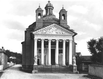 Tempietto gevel van de Villa Barbaro, gebouwd 1580-84 door Andrea Palladio