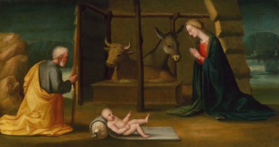 De geboorte van Christus, c.1500 door Andrea Piccinelli